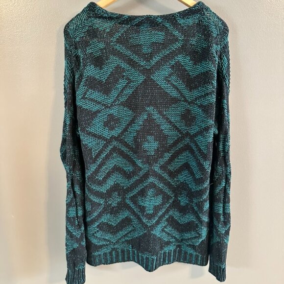 Divided H&M Green and Black Southwest Long Cardigan XS - Picture 4 of 5